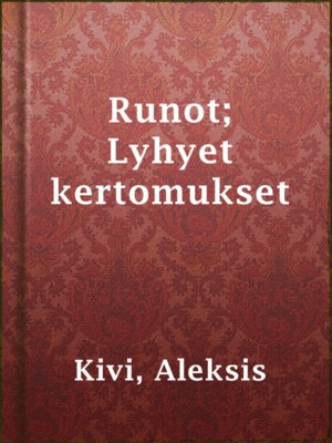 cover image of Runot; Lyhyet kertomukset